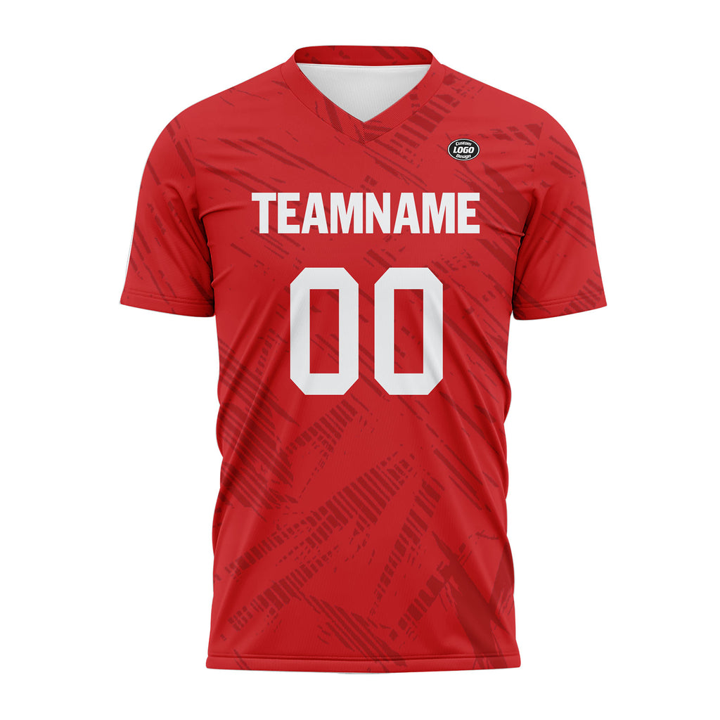 Custom Red Soccer Sets Jersey Personalized SCJ101-D28028