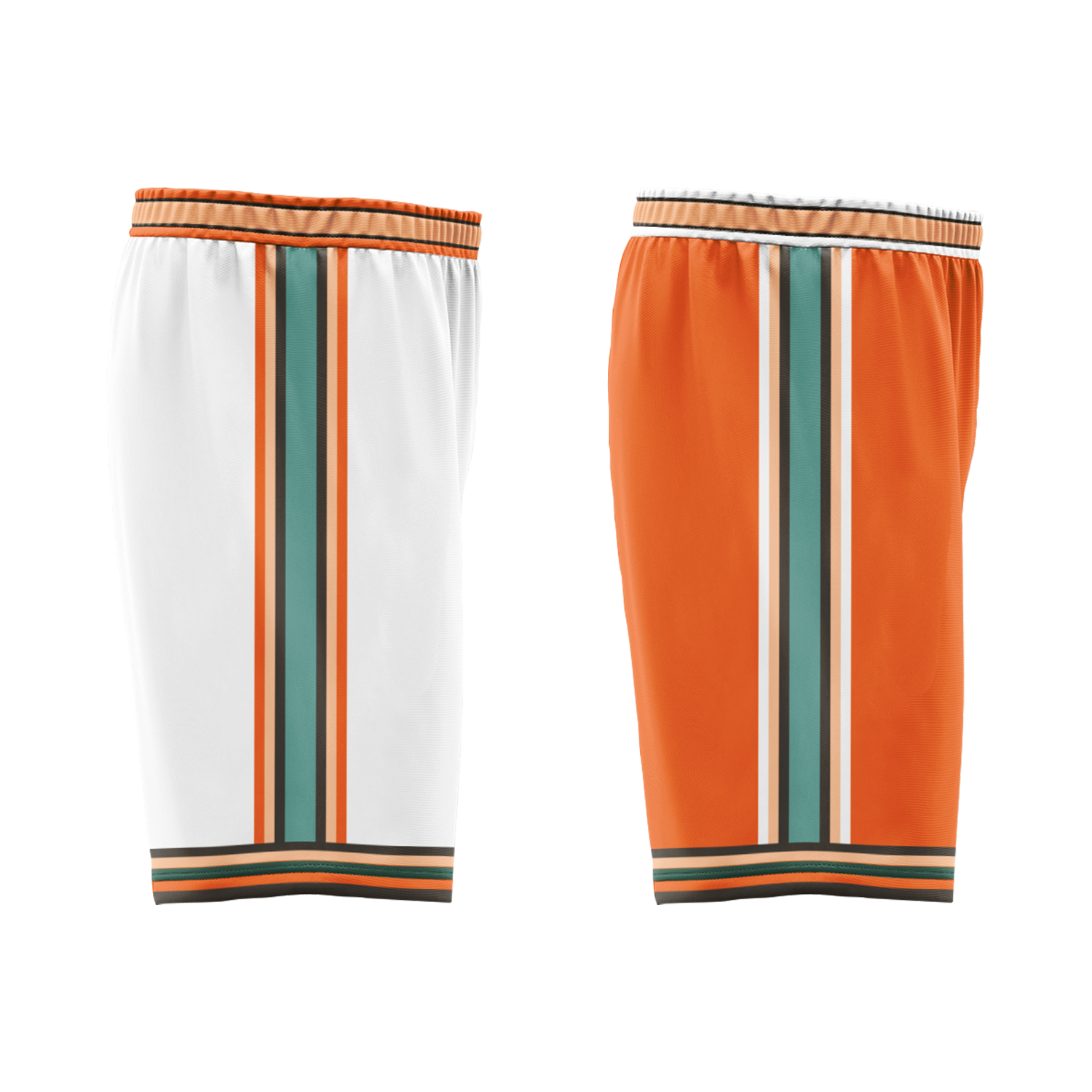 Custom White Orange Classic Style Reversible Basketball Uniform Personalized Ordinary BBJR-D017052