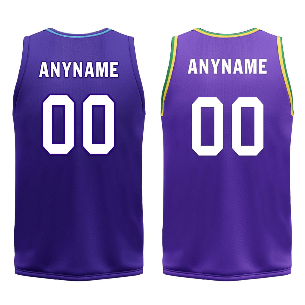 Custom Purple White Utah City Edition Personalized Reversible Basketball Set Sports Basketball Jersey BBJ01R-D0610-29