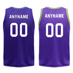 Custom Purple White Utah City Edition Personalized Reversible Basketball Set Sports Basketball Jersey BBJ01R-D0610-29