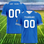 Custom Blue Detroit Personalized Authentic Football Jersey FBJ02-D020263-11