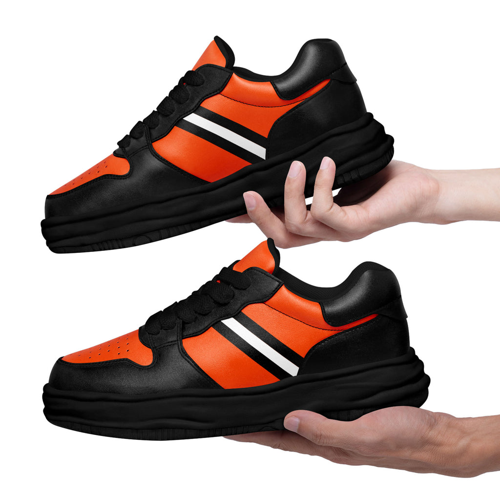 Custom Black Orange Cincinnati Shoes Personalized Sneaker FN032-D020389-6