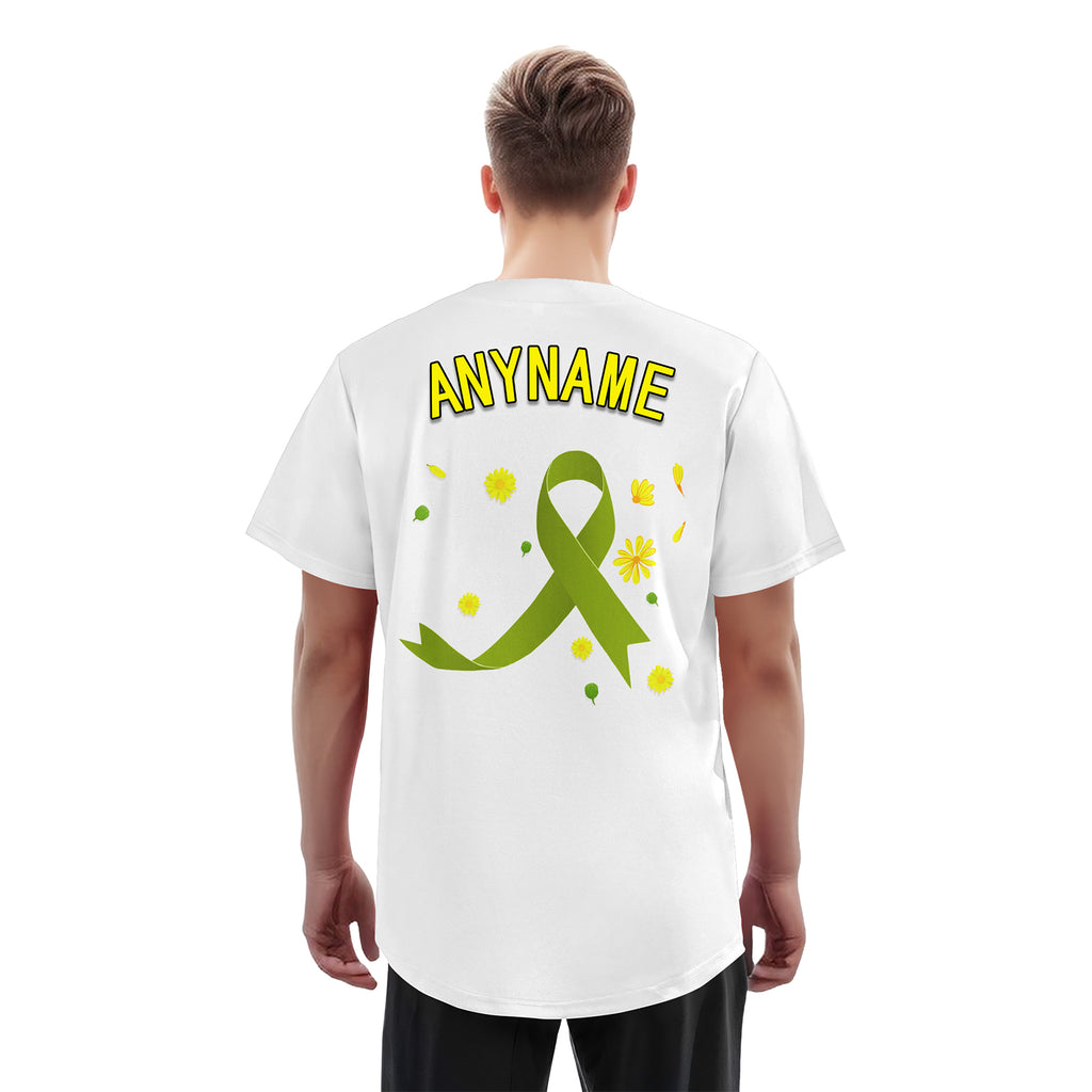 Custom White World Cancer Day Personalized Authentic Baseball Jersey BSBJ01-E06020-5