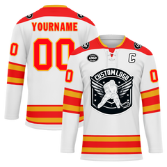 Custom White Red Personalized Hockey Jersey HCKJ01-D0a70cf