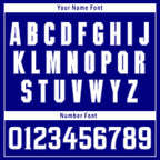 Custom Navy Blue White Zebra Pattern Personalized Authentic Baseball Jersey BSBJ01-D020201-4