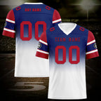 Custom Blue White New York Football Jersey and Hat Combo Offer Personalized Combo ZH-D020326-21