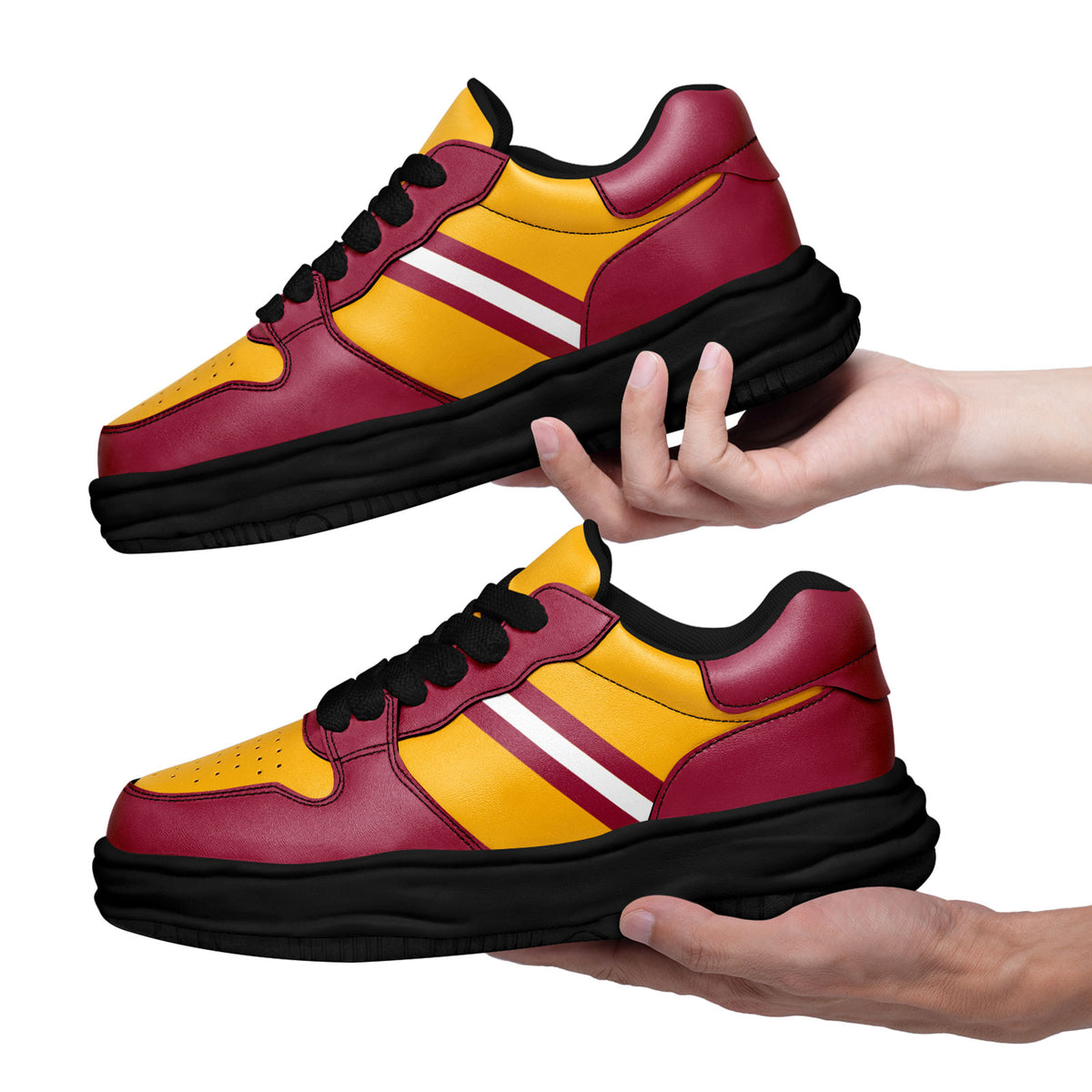 Custom Red Yellow Arizona Shoes Personalized Sneaker FN032-D020389-1