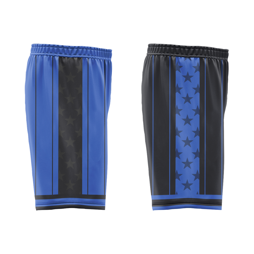 Custom Blue Black Classic Style Reversible Basketball Uniform Personalized Ordinary BBJR-D017055