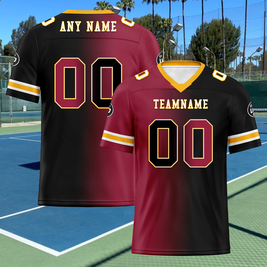 Custom Red Black Arizona Personalized Authentic Football Jersey FBJ02-D028017-1