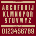 Custom Tan Burgundy Zebra Pattern Personalized Authentic Baseball Jersey BSBJ01-D020201-7