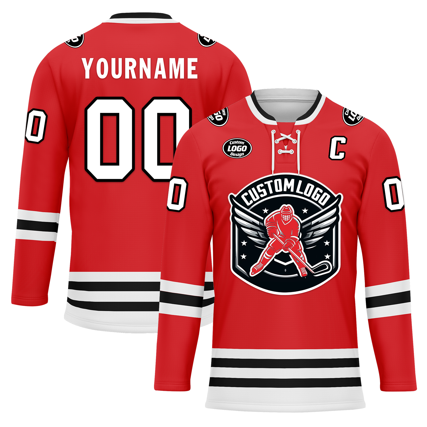 Custom Red Personalized Hockey Jersey HCKJ01-D0a70bf