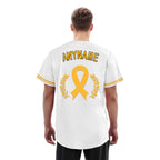 Custom White World Cancer Day Personalized Authentic Baseball Jersey BSBJ01-E06020-20