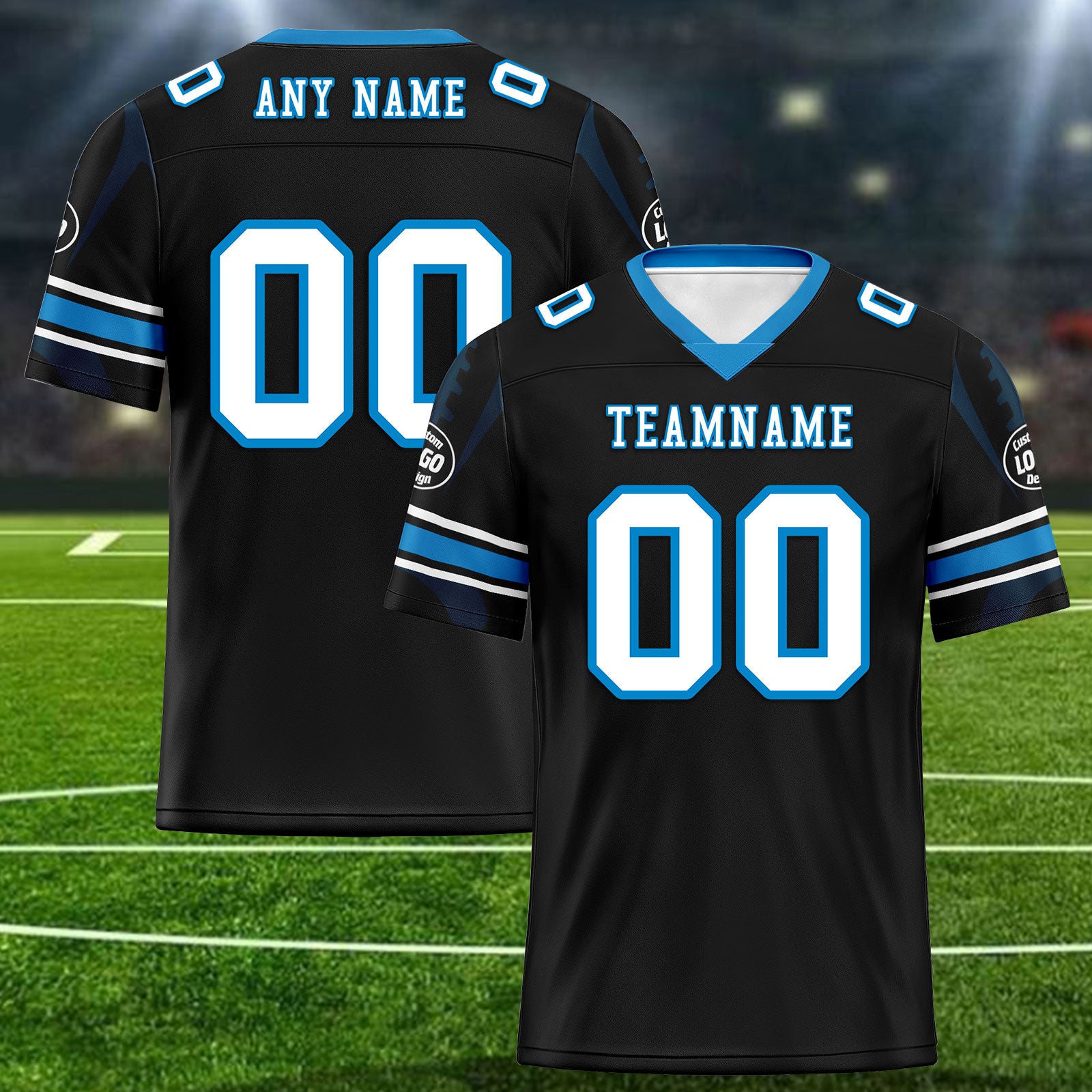 Custom Black Carolina Football Jersey and Sports Shoes Combo Offer Personalized Combo ZH-D025008-3