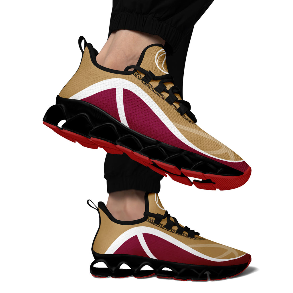 Custom Red Gold Maxsoul Shoes Personalized Sneaker FN003XD-D020391-16