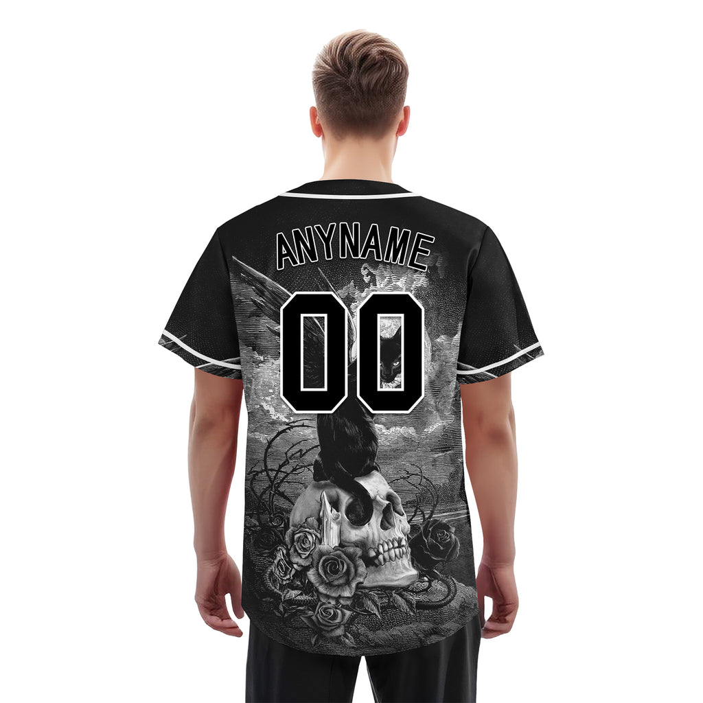 Custom Gothic Personalized Authentic Baseball Jersey BSBJ01-E06008
