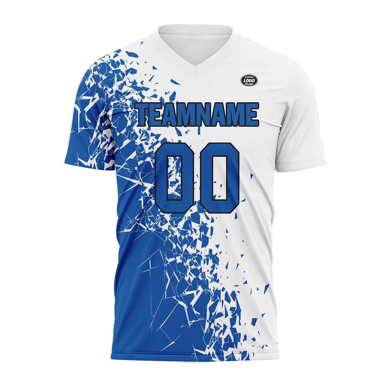 Custom Blue White Soccer Sets Jersey Personalized SCJ101-D28008