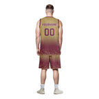 Custom Yellow Red Fade Fashion Sports Uniform Basketball Jersey BBJ01-D020102-5