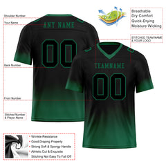 Custom Dark Geen Fade Fashion Personalized Authentic Football Jersey FBJ02-D06086