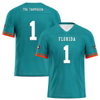 Custom Green Orange Miami Football Jersey and Firesoul Sports Shoes Combo Offer Personalized Combo ZH-D020273-24