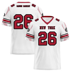 Custom White New York Personalized Authentic Football Jersey FBJ02-D025033-20