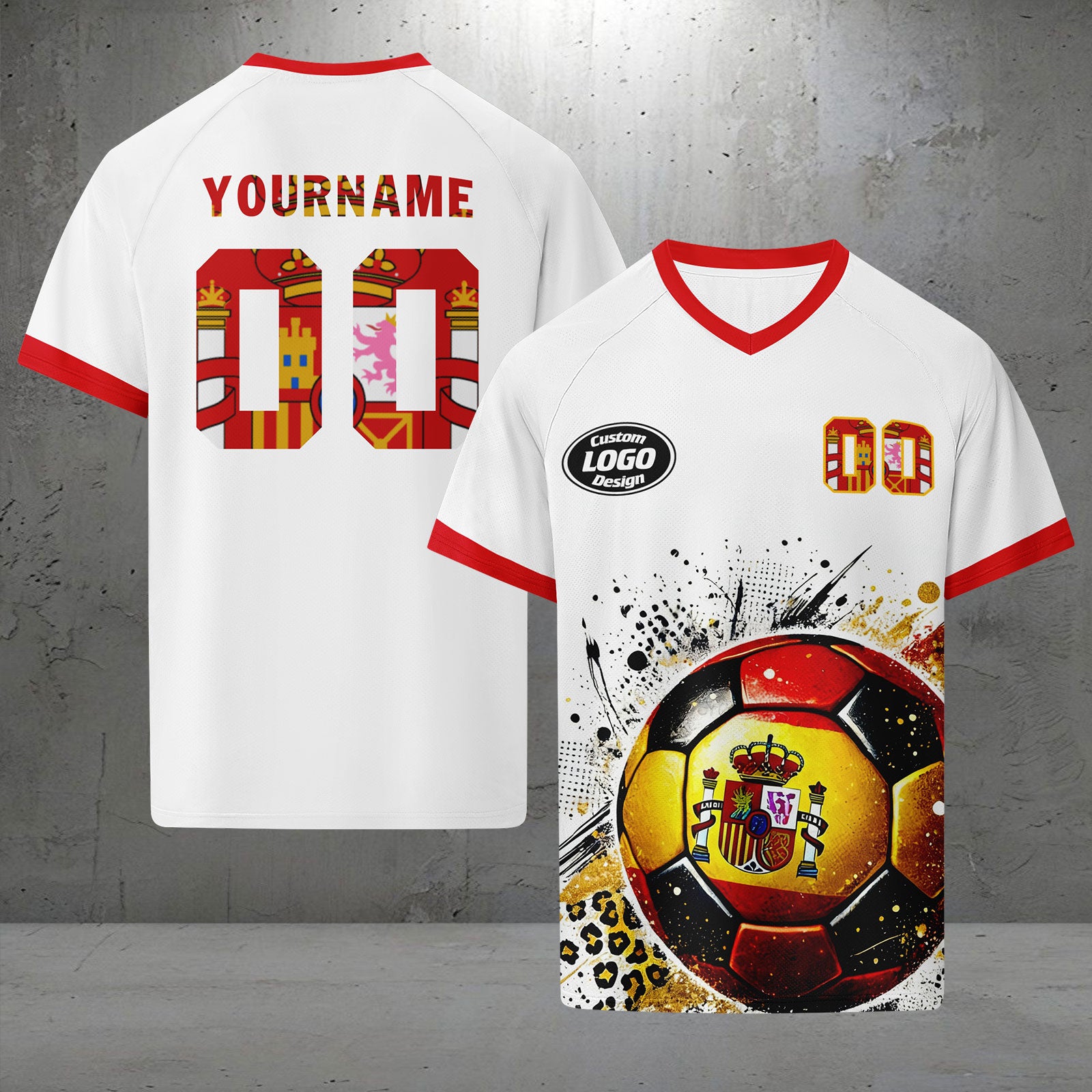 Custom Spain 2026 World Cup Football Shirt Customized Soccer Jersey for Fans Add Your Name & Number FZ190-F025072-4