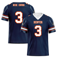 Custom Blue Denver Personalized Authentic Football Jersey FBJ02-D025033-12