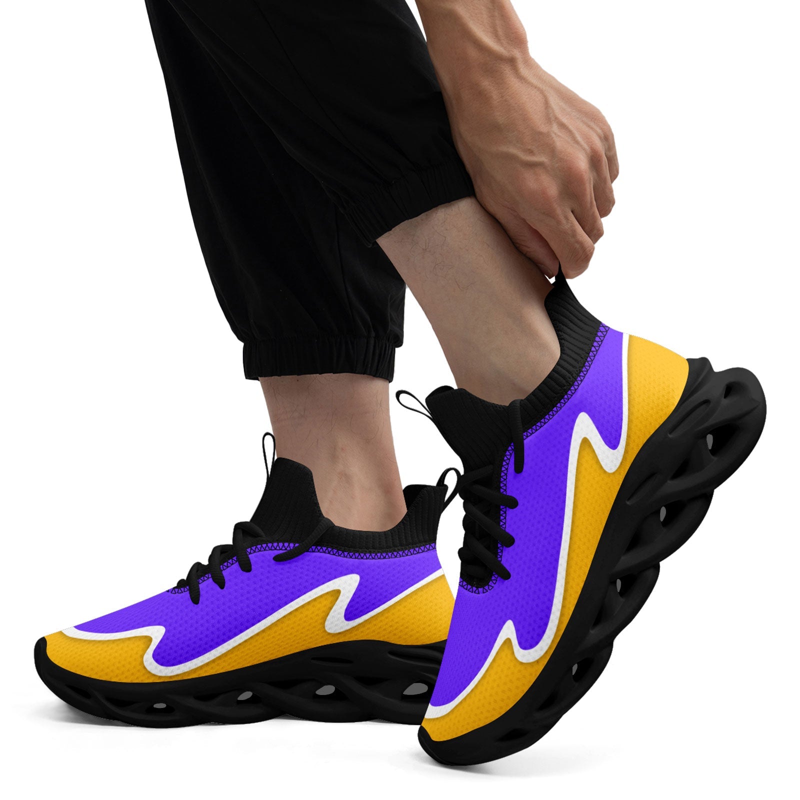 Custom Purple Yellow Maxsoul Shoes Personalized Sneaker FN030A-E020011-7