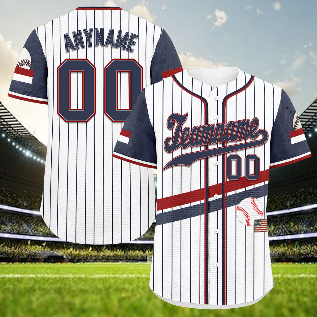 Custom Vintage Personalized Authentic Baseball Jersey BSBJ01-E025021-4