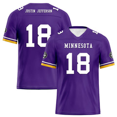 Custom Purple Minnesota Personalized Authentic Football Jersey FBJ02-D020263-17