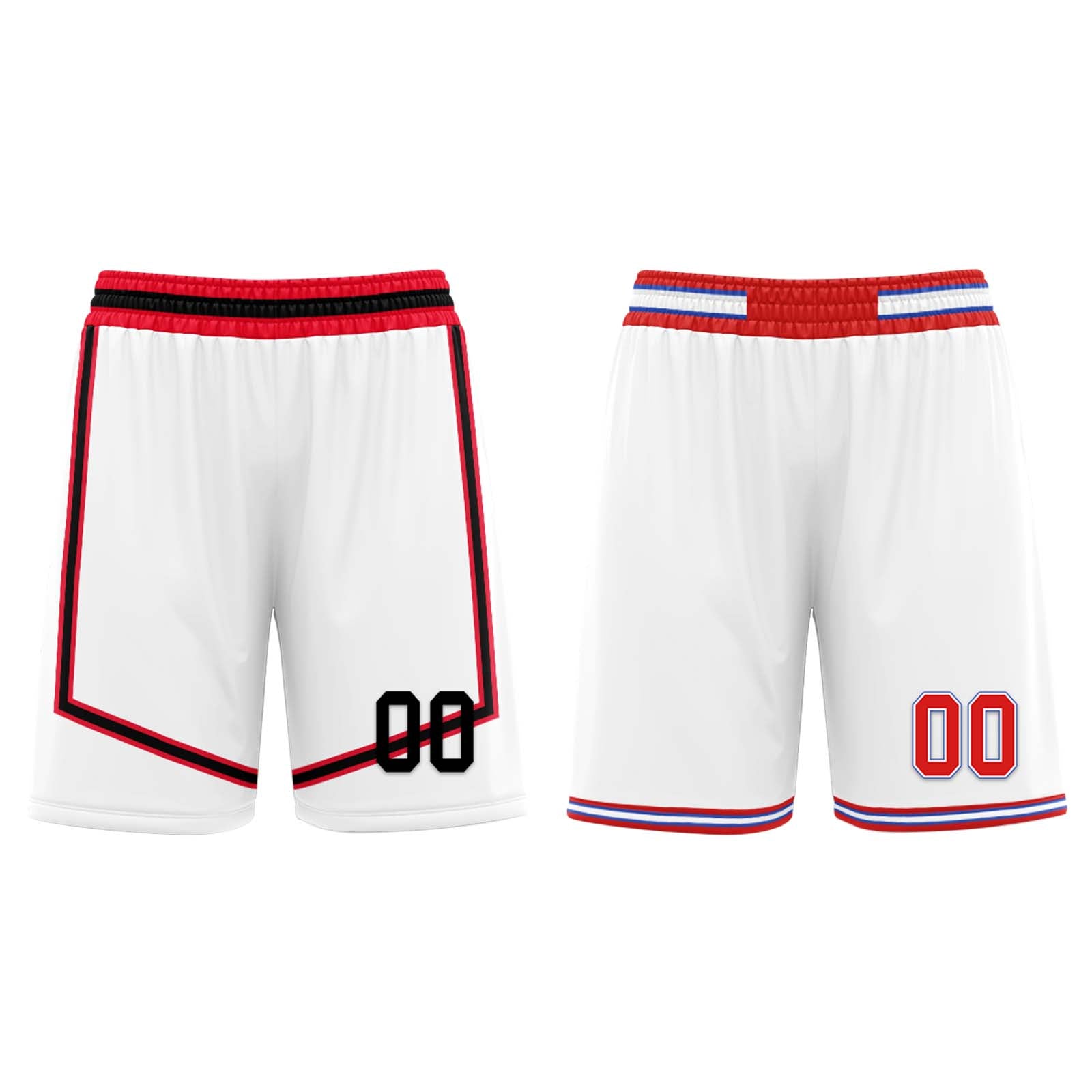 Custom Red White Black Houston City Edition Personalized Reversible Basketball Set Sports Basketball Jersey BBJ01R-D0610-11