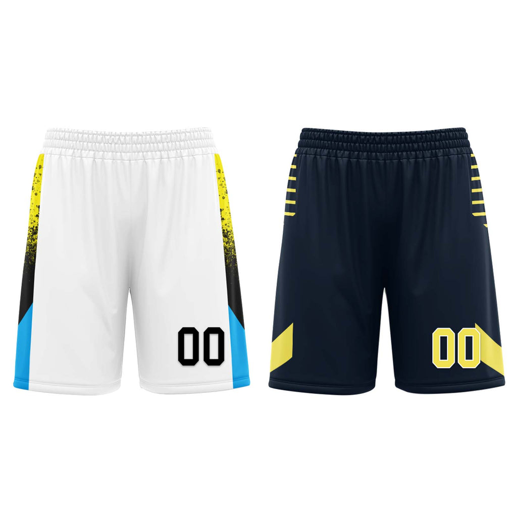 Custom White Neon Black Indiana City Edition Personalized Reversible Basketball Set Sports Basketball Jersey BBJ01R-D0610-12
