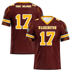 Custom Crimson Washington Personalized Authentic Football Jersey FBJ02-D025033-29