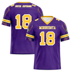 Custom Purple Minnesota Football Jersey and Sports Shoes Combo Offer Personalized Combo ZH-D025008-15