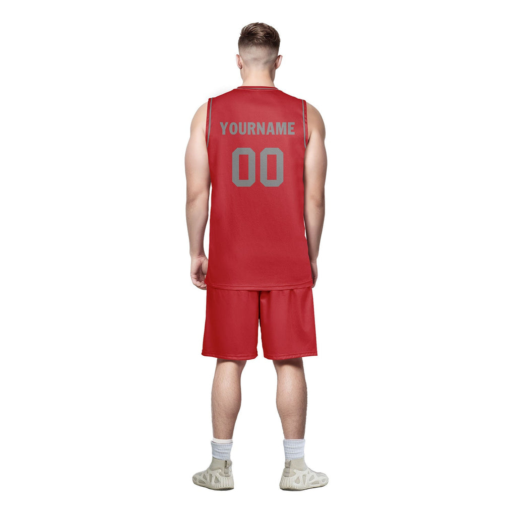 Custom Red Classic Style Sports Uniform Basketball Jersey BBJ01-D020105-1
