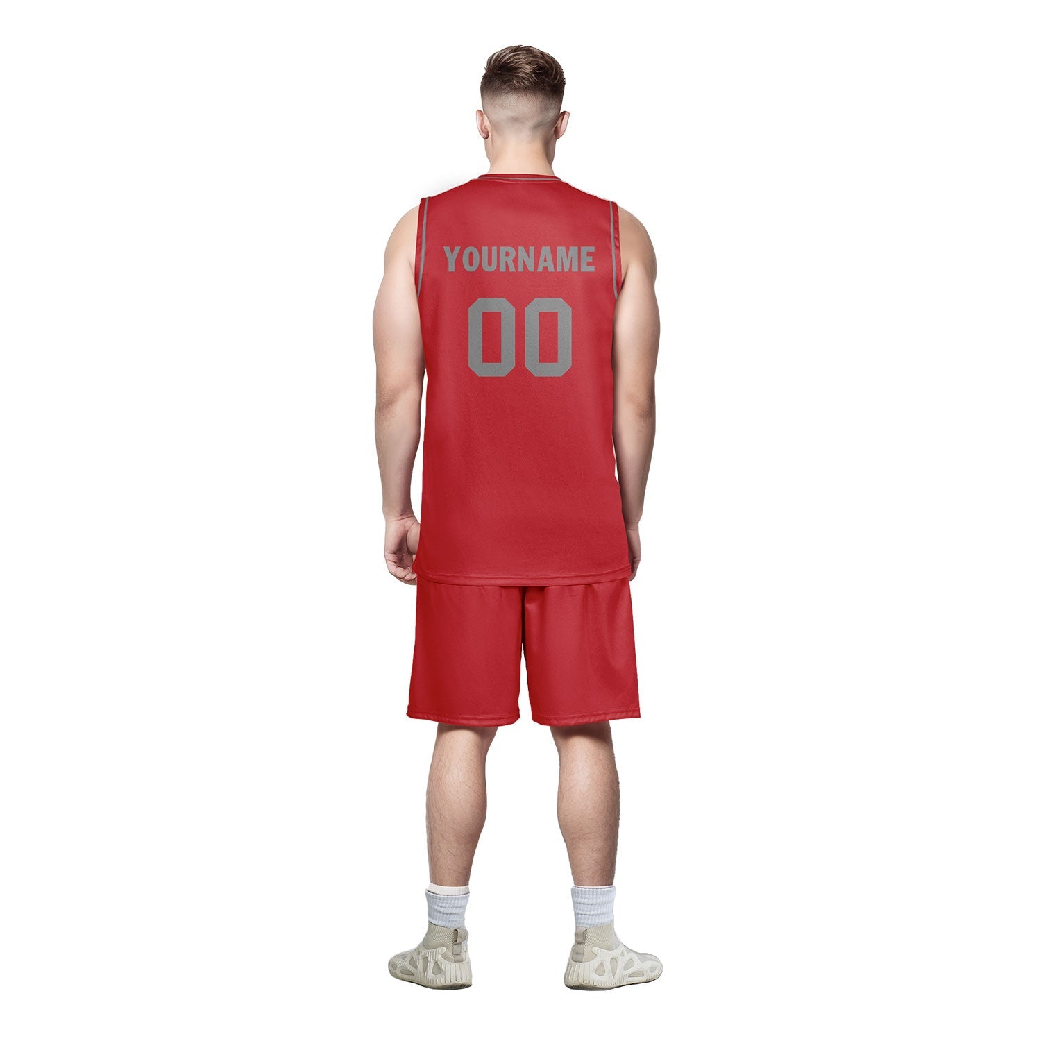 Custom Red Classic Style Sports Uniform Basketball Jersey BBJ01-D020105-1