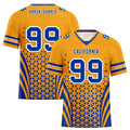 Custom Yellow White California Personalized Authentic Football Jersey FBJ02-D023033-15