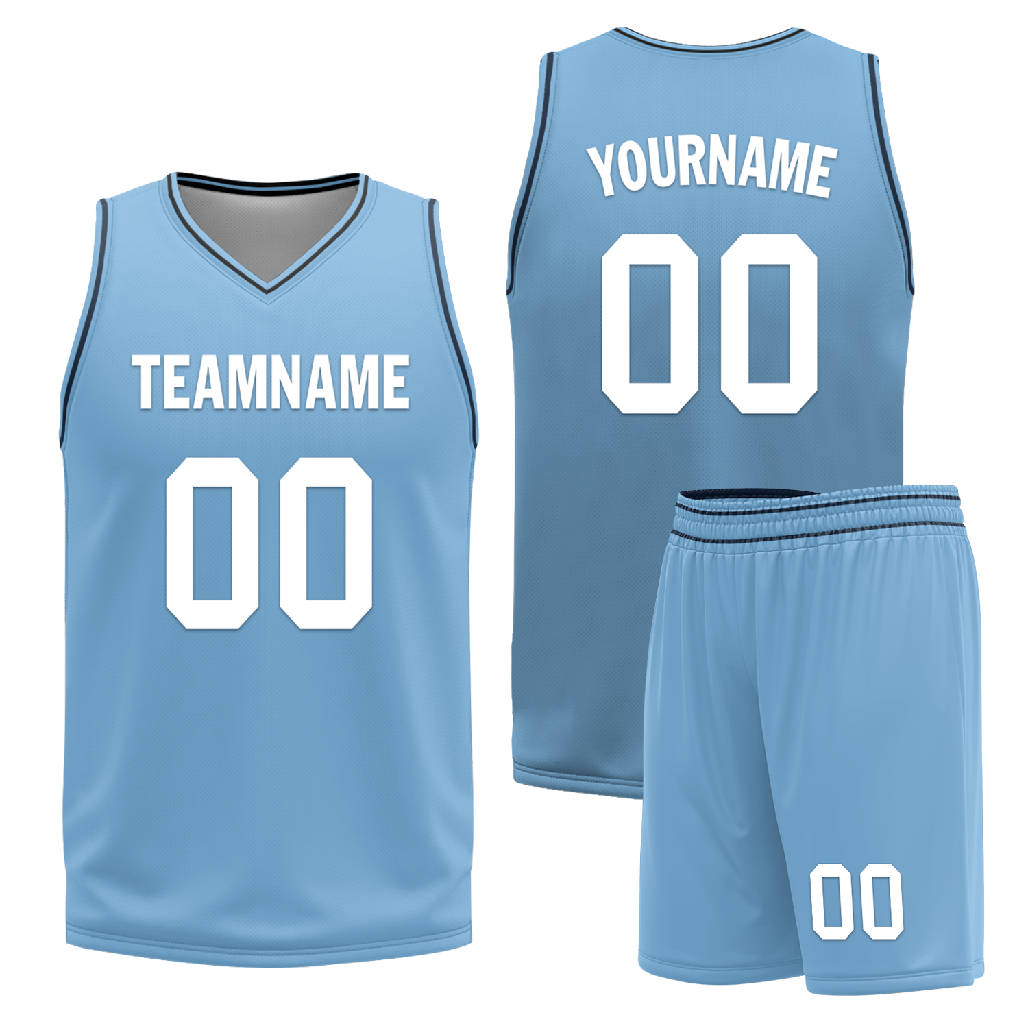 Custom Blue Classic Style Reversible Basketball Uniform Personalized Ordinary BBJR-D017032