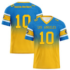 Custom Blue Yellow Los Angeles Football Jersey and Hat Combo Offer Personalized Combo ZH-D020326-22