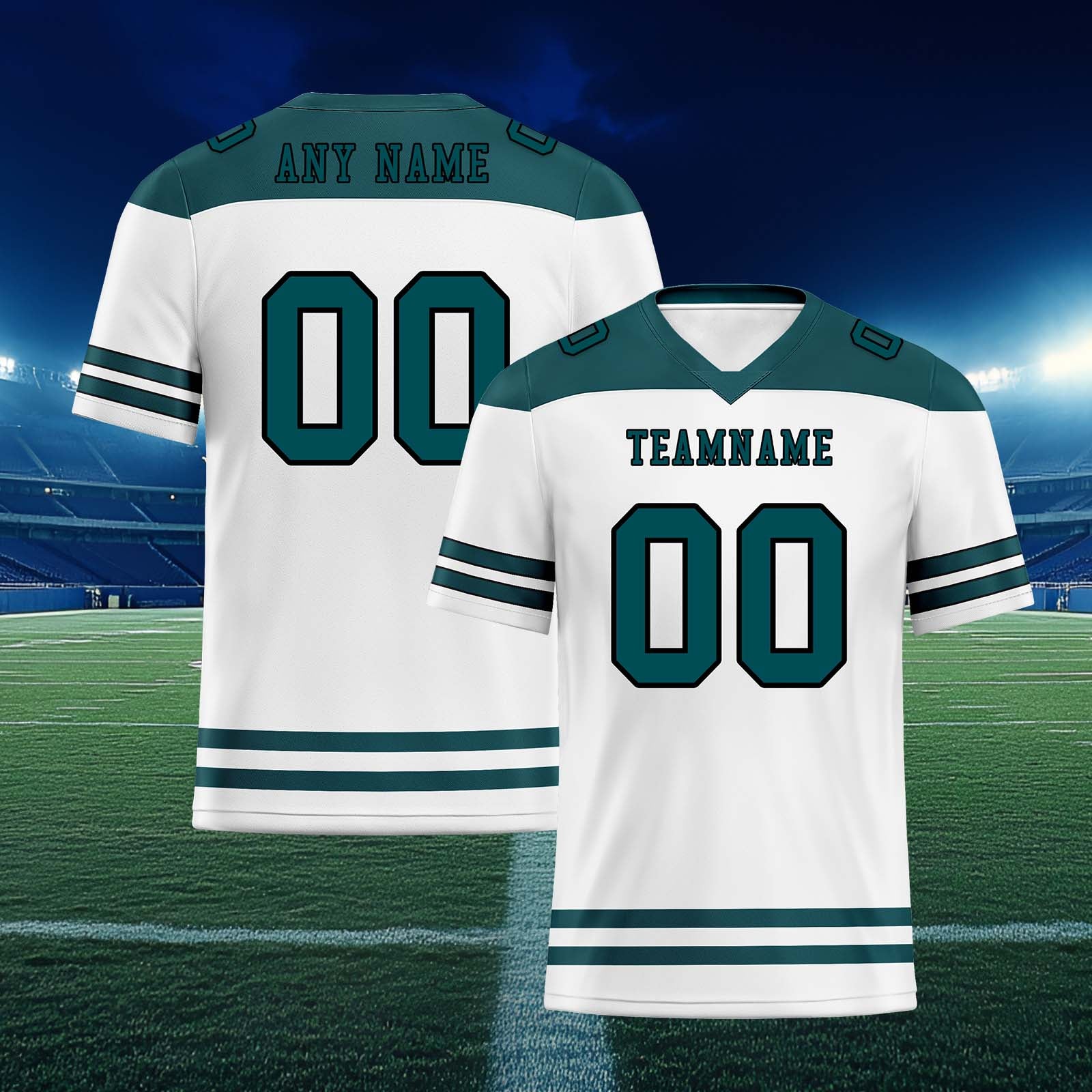 Custom Philadelphia Personalized Authentic Football Jersey FBJ02-E0607-17