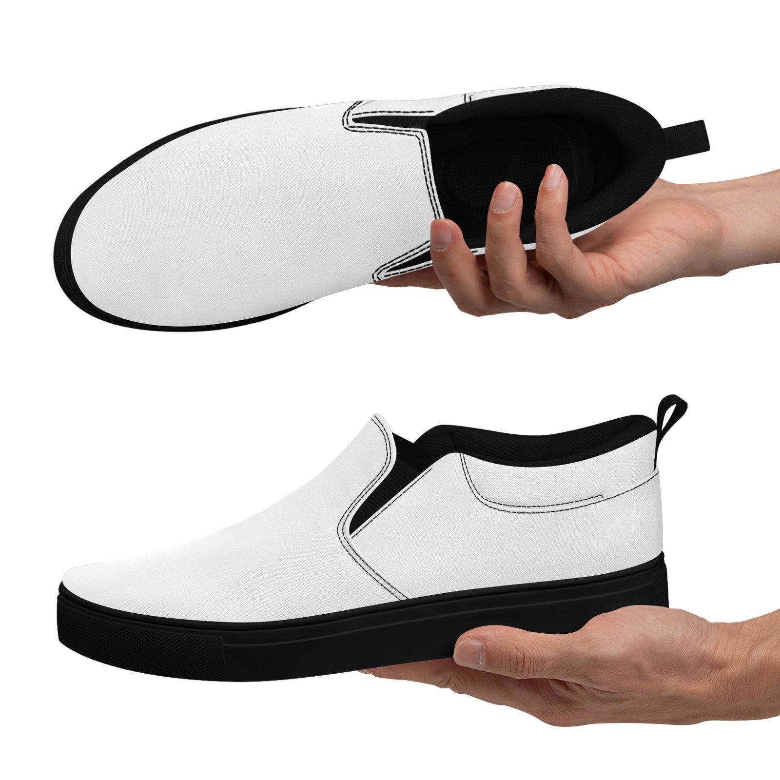 Custom Canvas Sneakers Personalized Slip On Shoes FN071-E028030-1