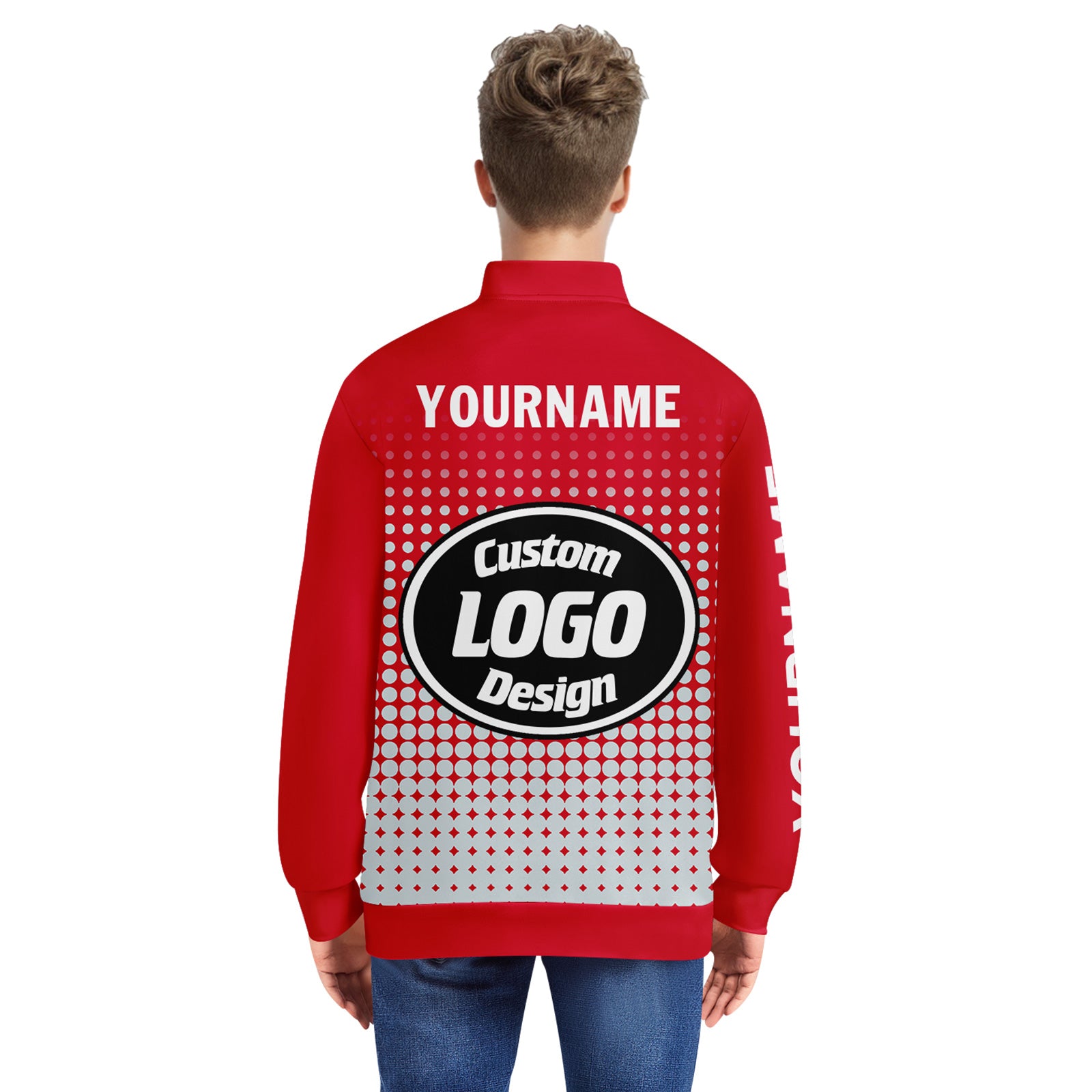 Custom Jacket Bomber Full-Snap Varsity Letterman Personalized Jacket PR092-D020346-1