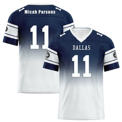 Custom Blue White Dallas Personalized Authentic Football Jersey FBJ02-D020249-9