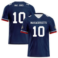 Custom Blue New England Personalized Authentic Football Jersey FBJ02-D020263-26