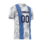 Custom White Blue Soccer Sets Jersey Personalized SCJ101-D28007