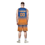 Custom Blue Orange Fade Fashion Sports Uniform Basketball Jersey BBJ01-D020102-3