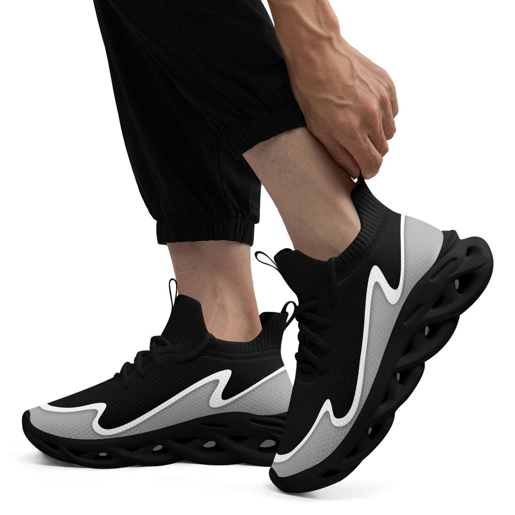 Custom Black Gray Maxsoul Shoes Personalized Sneaker FN030A-E020011-1