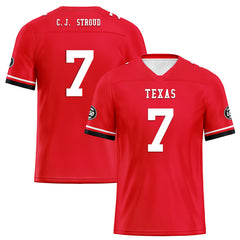 Custom Red Houston Personalized Authentic Football Jersey FBJ02-D020263-12