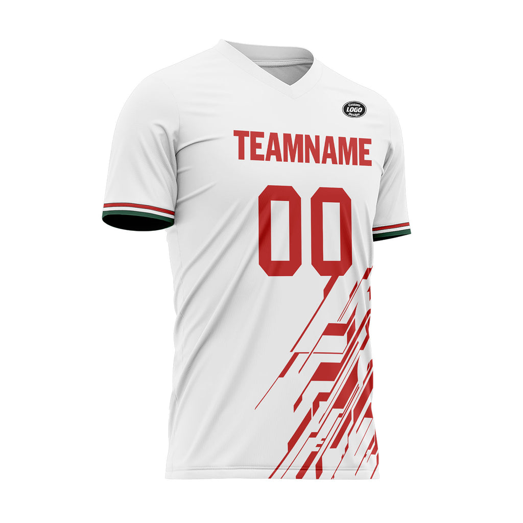 Custom White Red Soccer Sets Jersey Personalized SCJ101-D28035