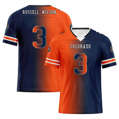 Custom Blue Orange Colorado Personalized Authentic Football Jersey FBJ02-D028017-21