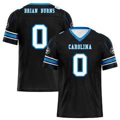 Custom Black Carolina Personalized Authentic Football Jersey FBJ02-D025033-3